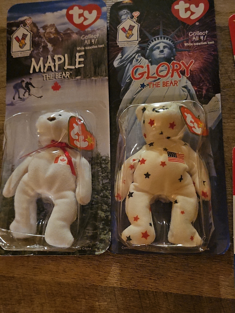 Vintage 1999 McDonald's Ty Teenie Beanie Baby Bear Set – Maple & Glory NIP